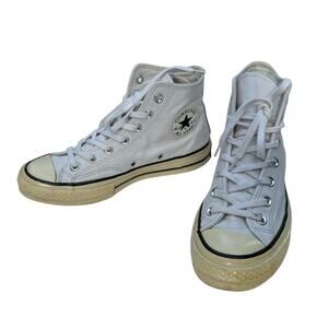 Converse Chuck 70 All Star White Leather Hi-Tops Mens Size 5 Womens Size 7